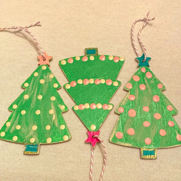 GRINCH🛍️ CINDY LOU WHOO INSPIRED HANDPAINTED SET/3 Christmas🎄ornaments-SALE!🔥 - Picture 2 of 8